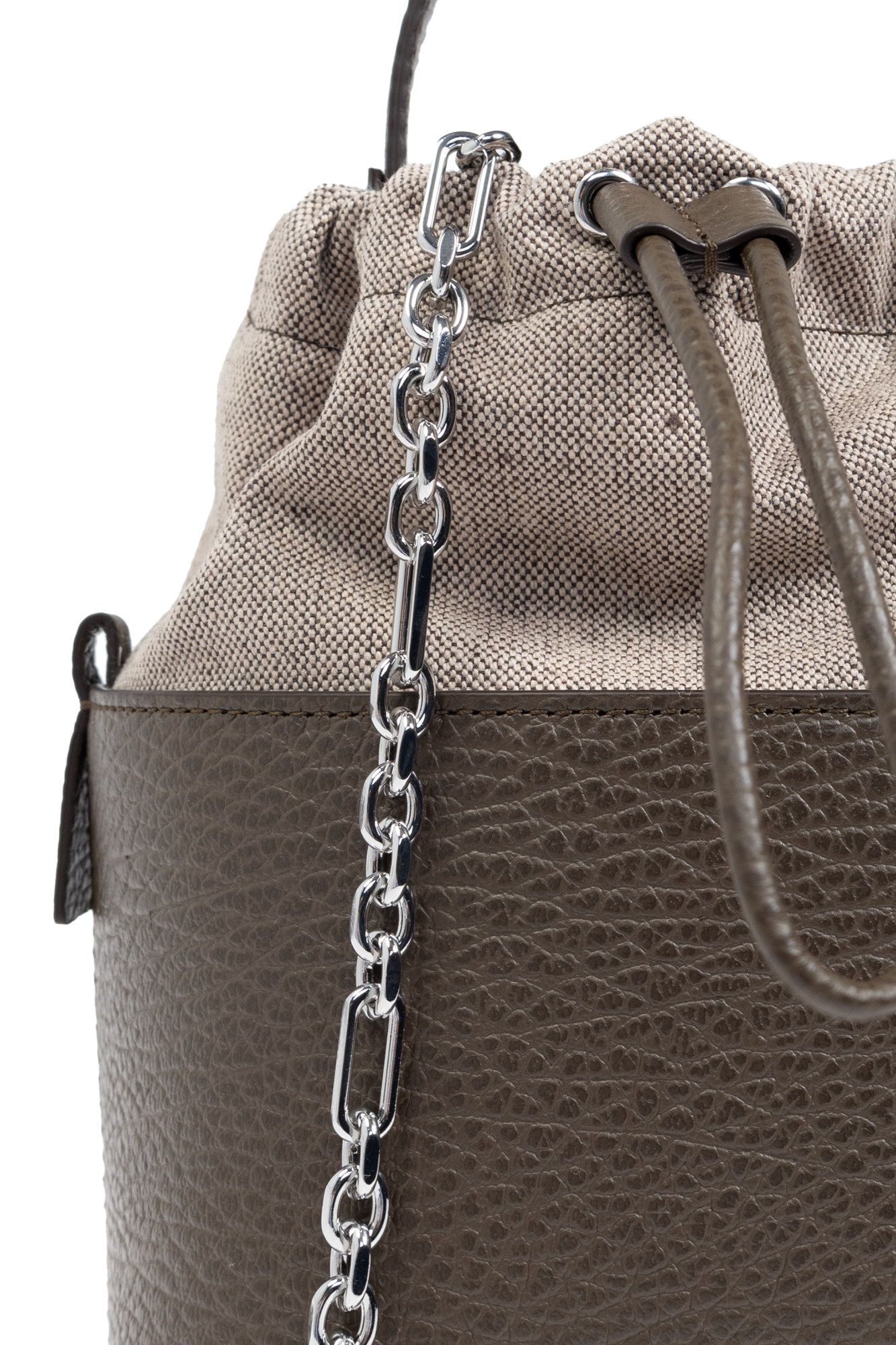 Maison Margiela: Black Soft 5AC Drawstring Small Bag | SSENSE